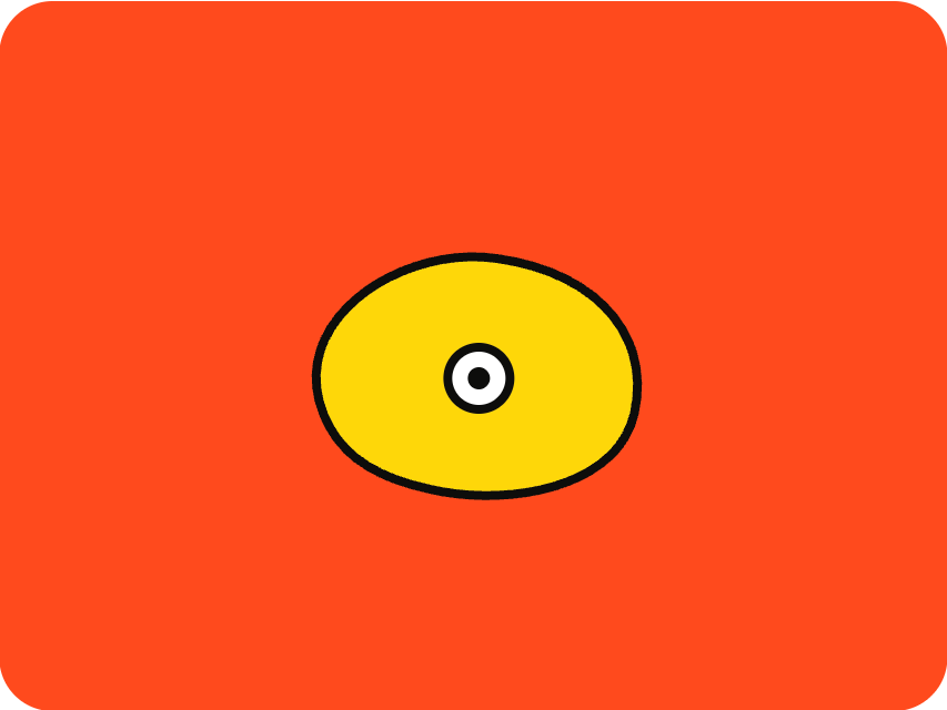 Illustration of a yellow climbing hold